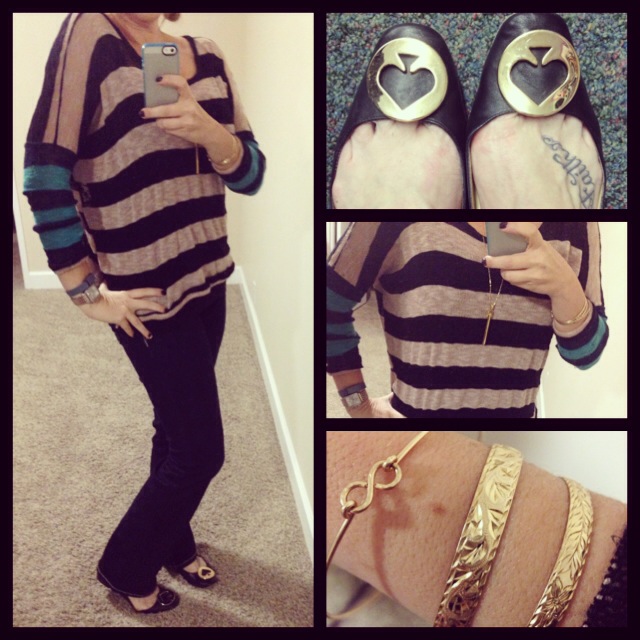 Sweater: c/o Vintage Havana; Jeans: