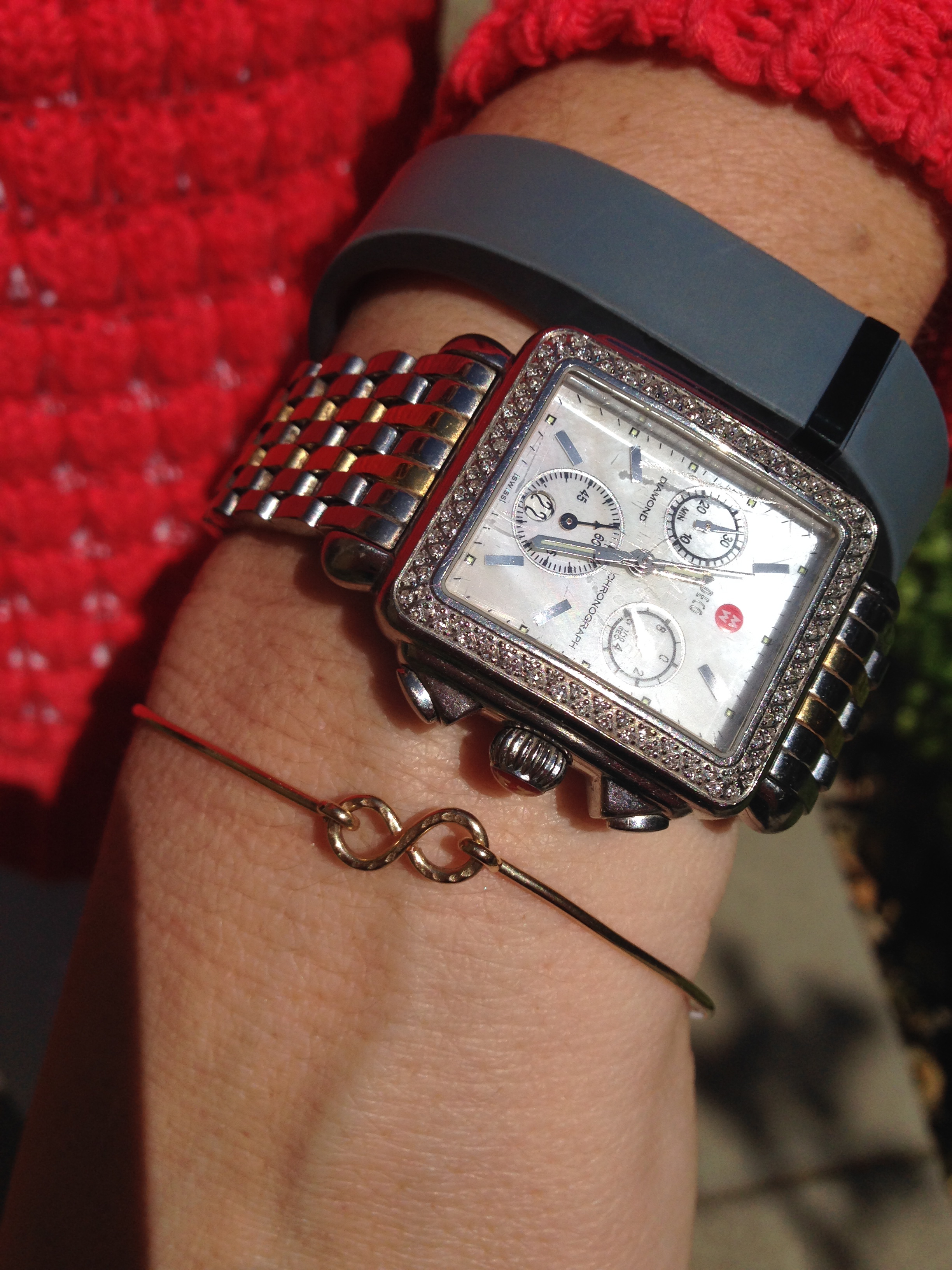 Watch: Michele; Bangle: c/o Lush Jewelry; Tracker: Fitbit