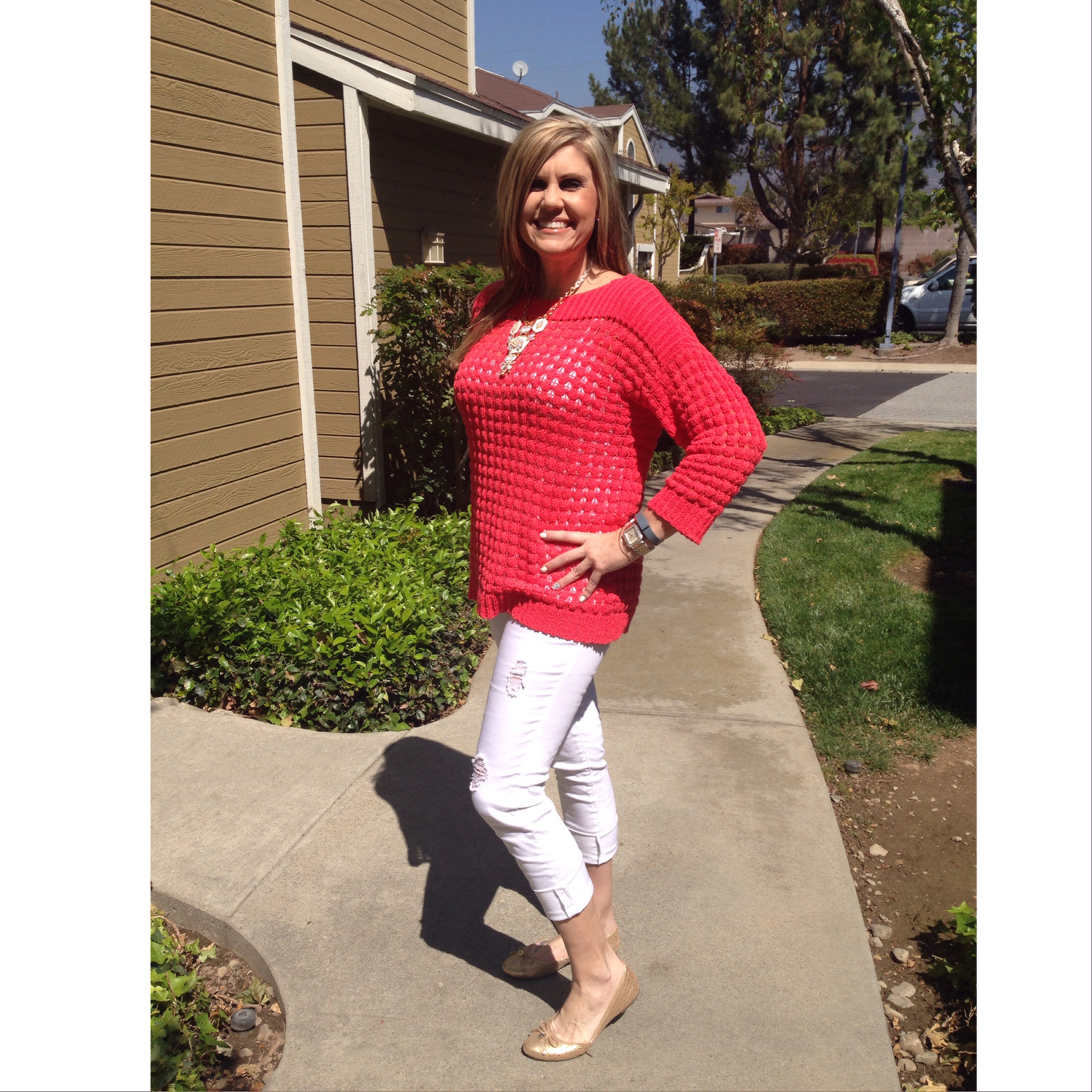 Shopping with mom! Sweater: Apt. 9 (c/o Kohl's #kohlsdenimchallenge); Tank: Envy Me; Jeans: Celebrity Pink; Flats: BCBG; Necklace: c/o Carolee; Watch: Michele; Bangles: Envy Me; Bracelet: c/o Lush Jewelry; Earrings: Kate Spade New York