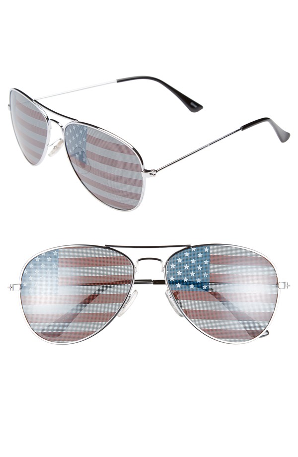 Don't forget the shades!  These adorable aviators are the perfect way to finish off your July 4th outfit! Click the photo for details.