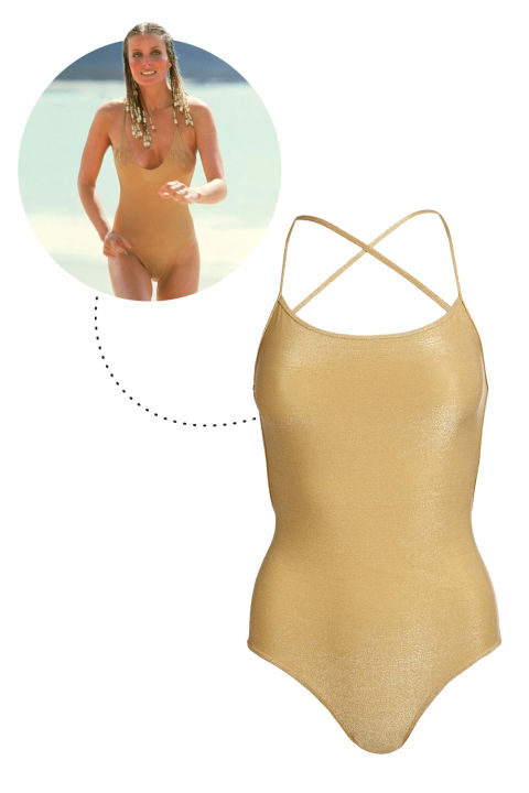 Bo Derek in 10 Melissa Odabash Caribe Low Tie Back One Piece, $230; odabash.com