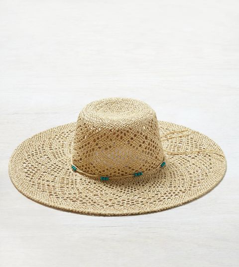 American Eagle Floppy Straw Hat, $25; ae.com