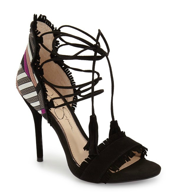 Jessica Simpson "Basanti" Fringe Lace Up Sandal $109.95