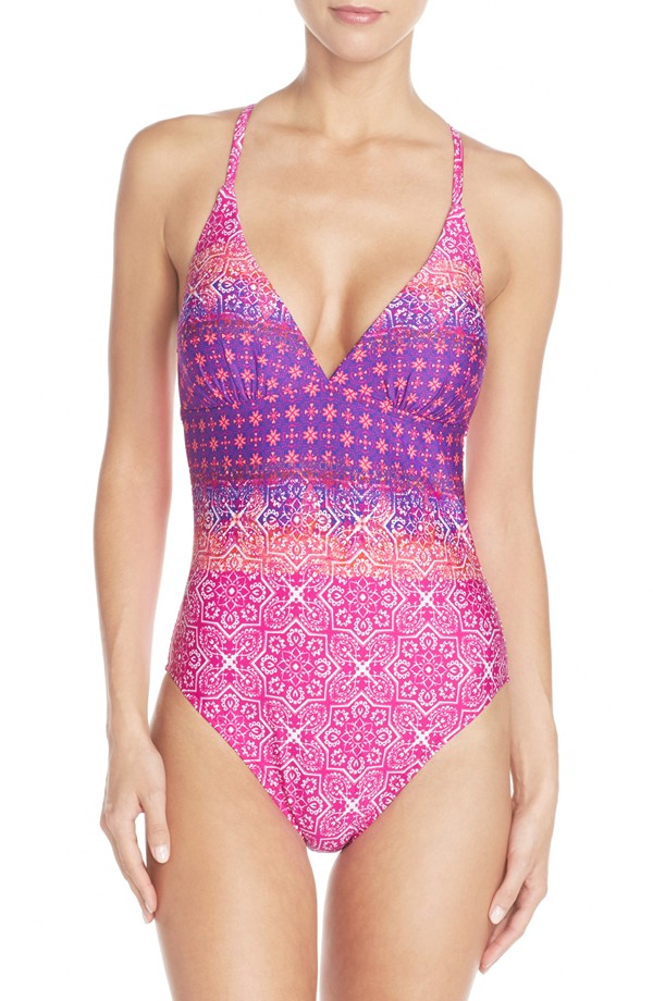 La Bianca "Tile We Meet" Strappy Back One-Piece