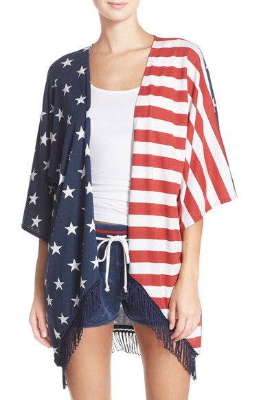 PJ Salvage 'Road Trip' Stars & Stripes Print Kimono $52