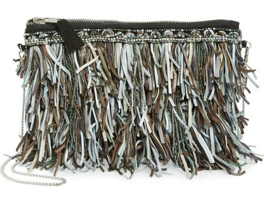 G-lish Bead & Leather Fringe Crossbody Bag $88