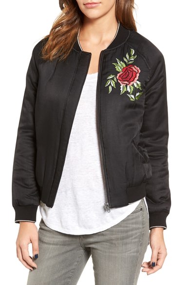 Velvet by Graham & Spencer Embroidered Bomber Jacket $249
